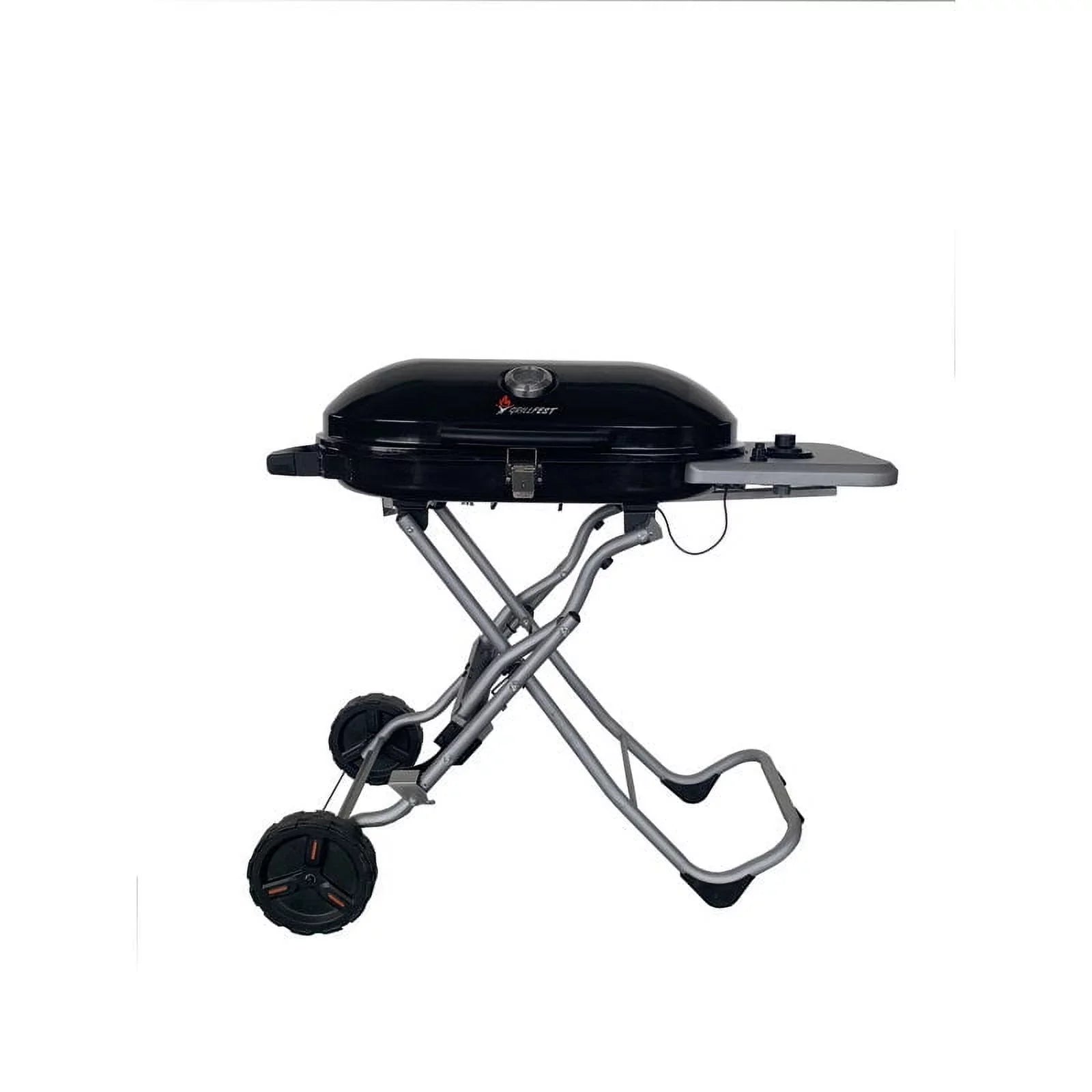 '- Camp BTU Folding/Rolling/Standing Black 348 GrillFest 1-Burner Grill 15000 Inch Sq