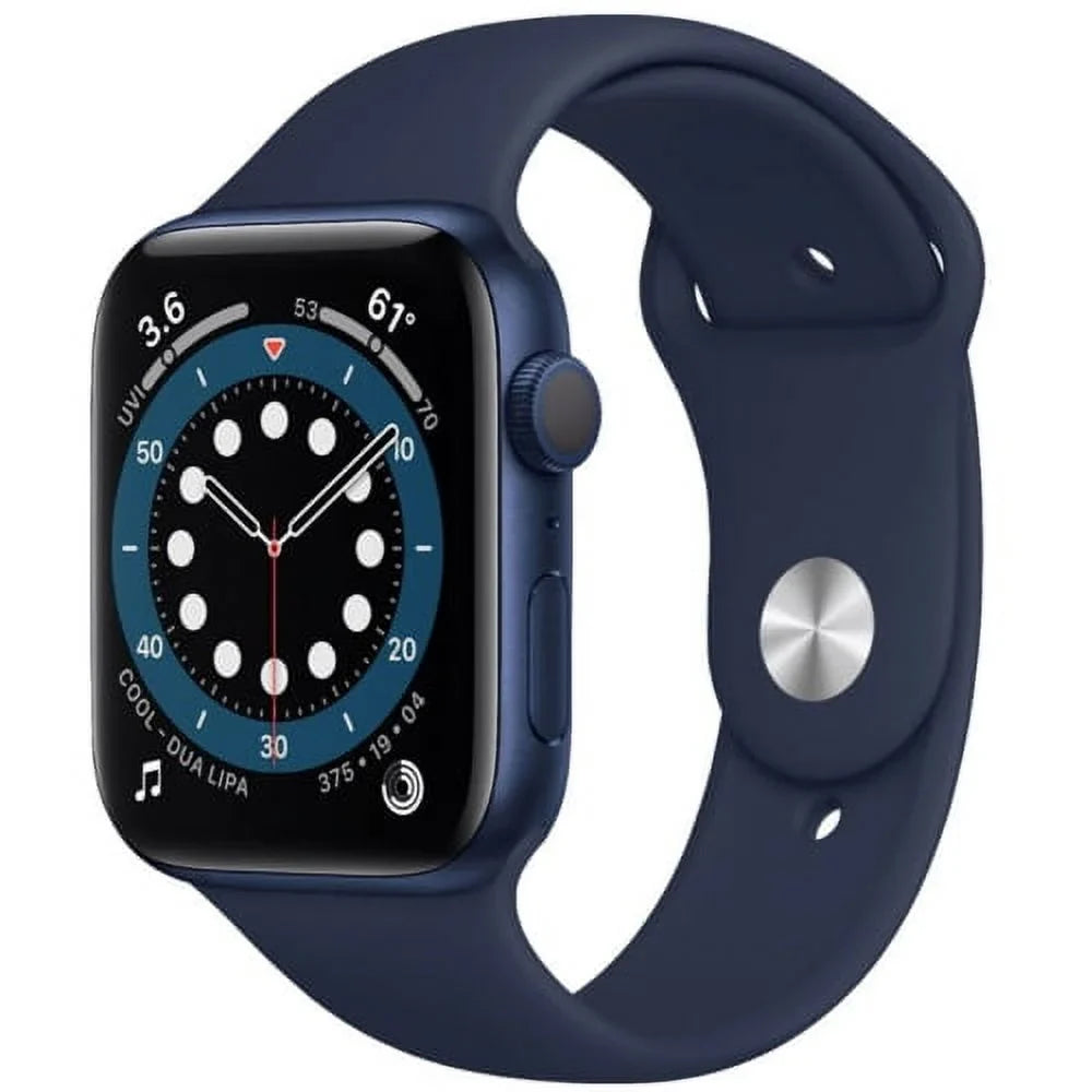 Series Pre-Owned Sport Navy 44mm Blue - (2020) Band - Fair Watch Case 6 Aluminum GPS -