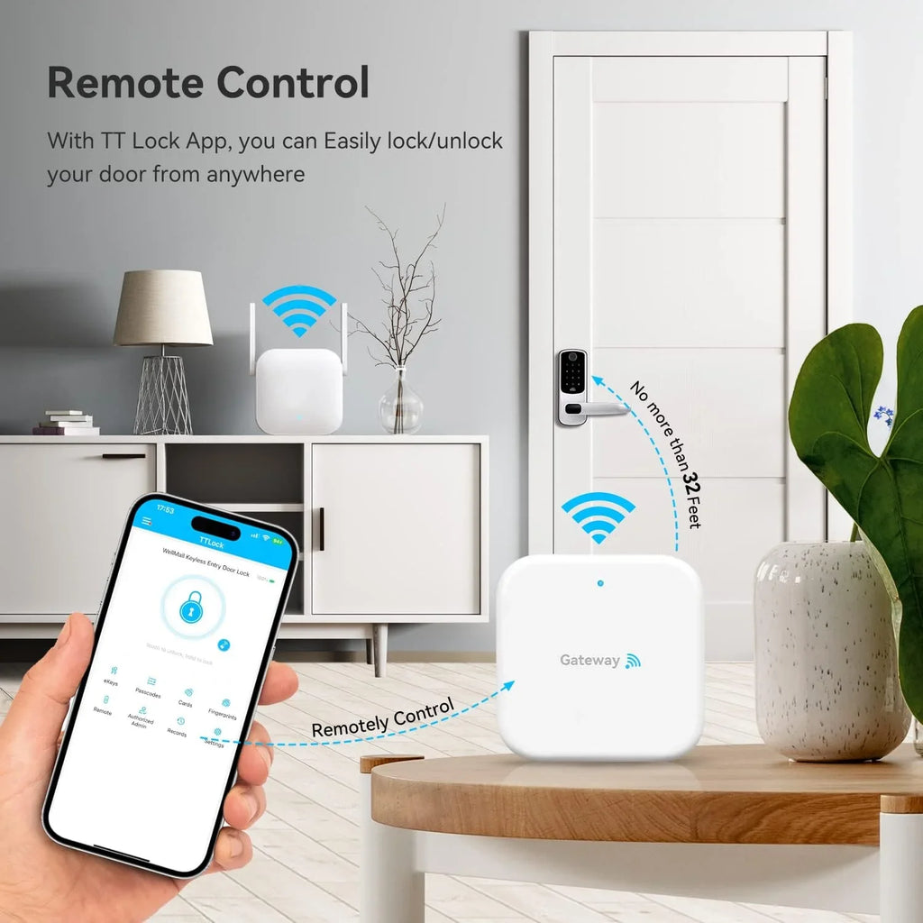 for G2 Entry Door Lock, Gateway Fingerprint Scanning, White Keyless