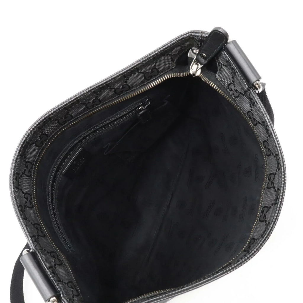 Imprime Shoulder Pre-Owned PVC GG Crossbody 201446 Leather (Good) Black Bag