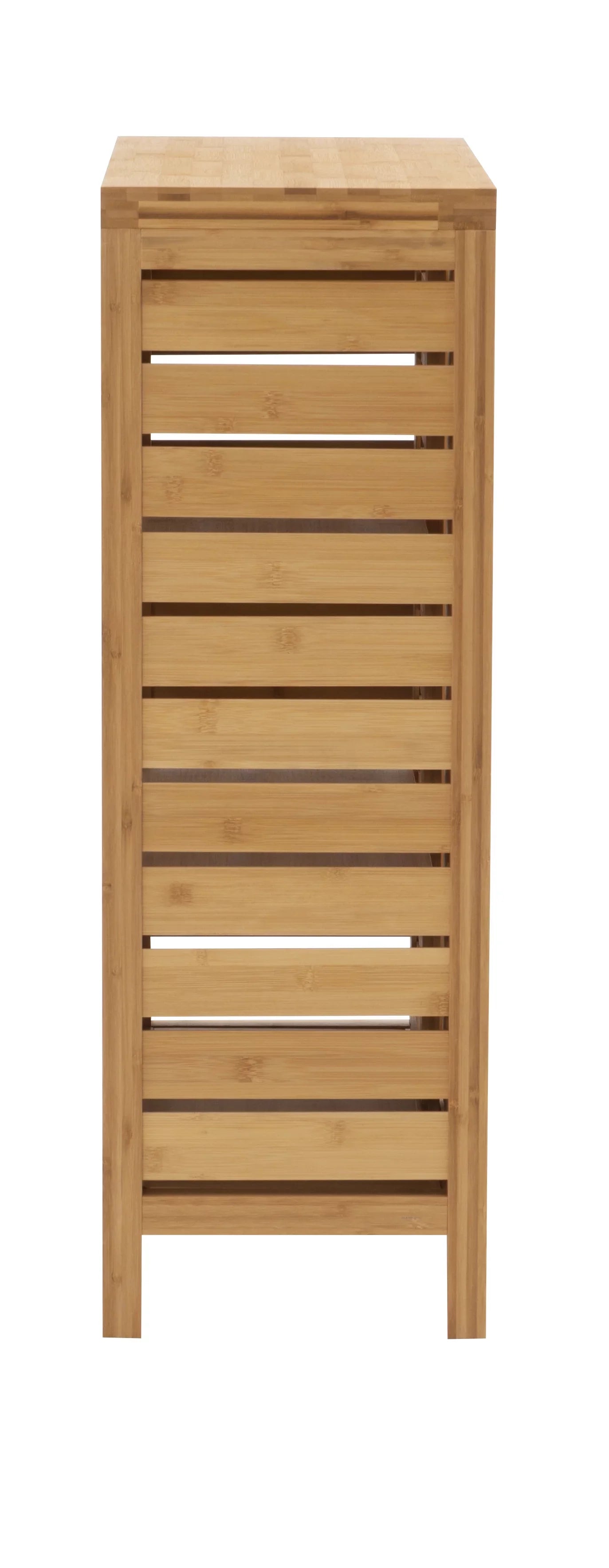 Storage Floor Bracken 3 Door Shelf Bathroom Cabinet, Bamboo Linon 2