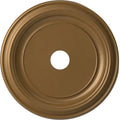 1/2"ID Ekena Millwork 3 Thermoformed 1 Canopies 22"OD x x to Gold Metallic (Fits Traditional Rush Ceiling 1/2"P Medallion PVC 13 1/2"), up
