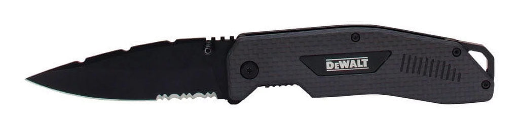 Black/Gray pc. Pocket DeWalt 1 Knife 8" Folding