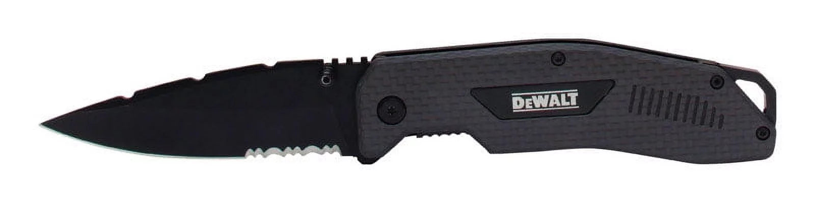 Black/Gray pc. Pocket DeWalt 1 Knife 8" Folding
