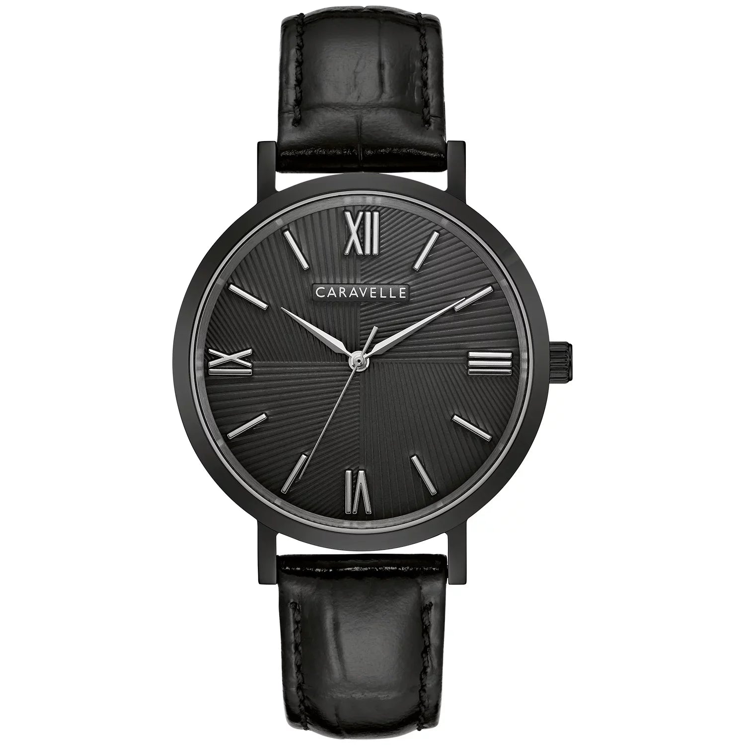 Watch Bulova Men's 45A148 by Caravelle Black Leather Strap