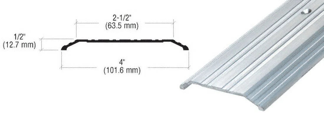 CRL Length Threshold in x Saddle - 4" 185" TH014A185 1/2" Aluminum