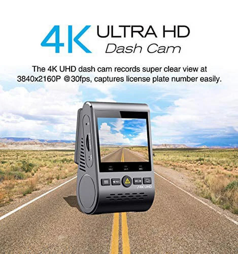 A129 4K Motion Camera Pro Cam Buffered Detection, 8MP WDR, Dash G-Sensor, Parking 4K Ultra HD 3840x2160P GPS VIOFO Mode, Recording Sensor Loop Wi-Fi, Dash