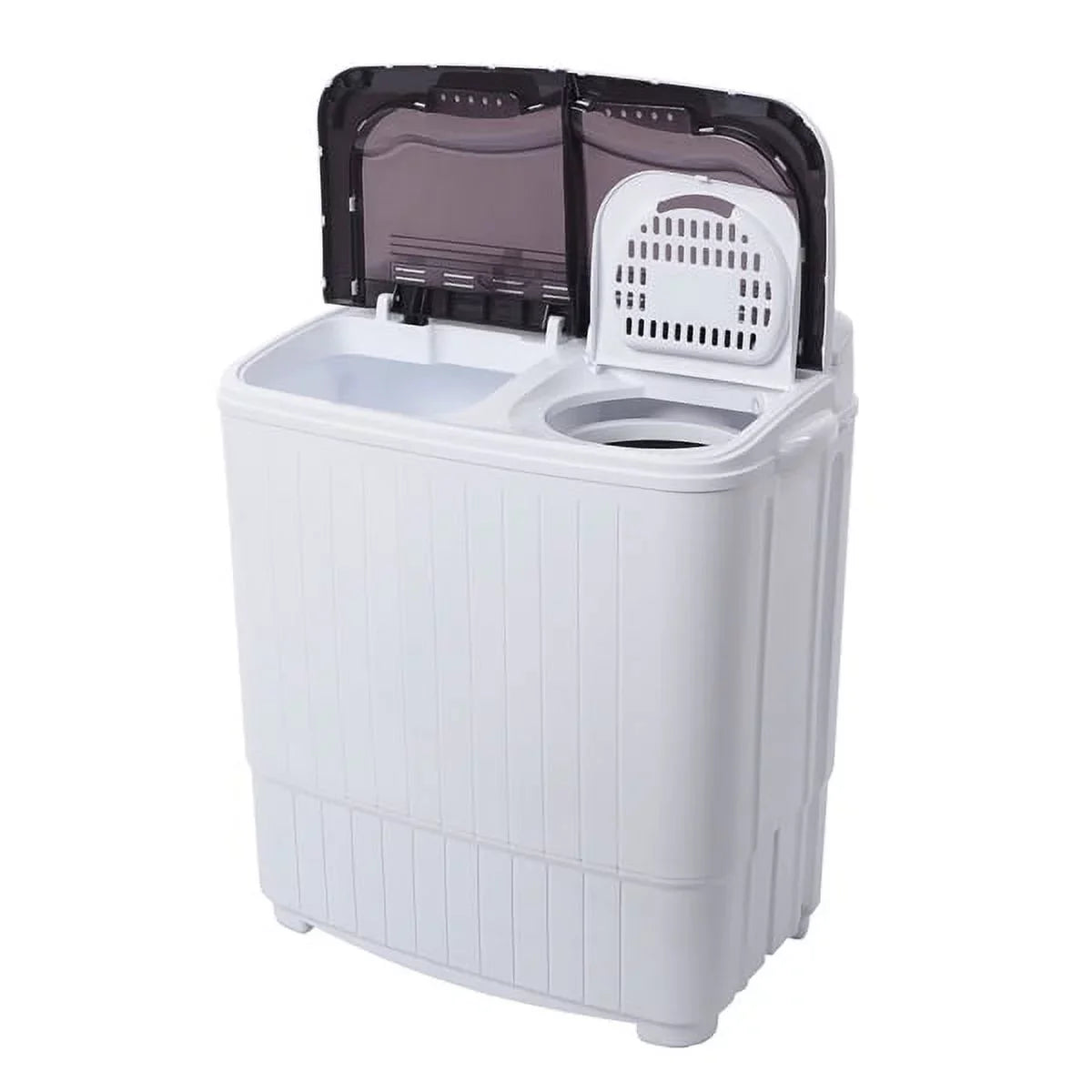 Machine Washer with 7.7lbs Washing for 14.3lbs, Drain Dorms Apartments with Machine Tub Spinner, SYTHERS 6.6lbs Washer Mini Pump, Semi-Automatic Combo Twin