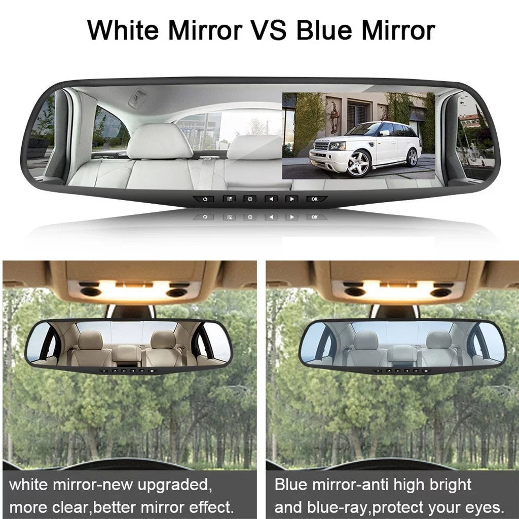Lens 4.3" Pack for Night Monitor, 1080P Angle Detection,G-sensor Trucks,170°Wide Cars Car Front Car DVR Camera Cam Cam Vision,Parking 1 Monitor,Motion Dual Dash Rear Rearview Mirror