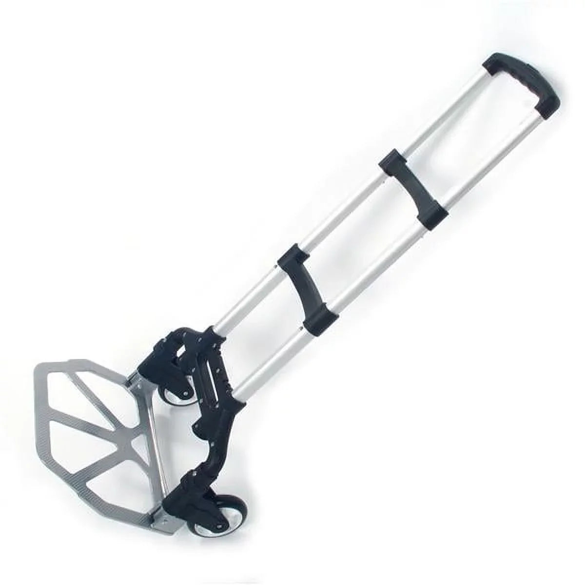 Trolley Aluminum Portable foldable Portable Truck black luggage Push Collapsible cart trolley Cart trolley Folding telescopic Black Dolly