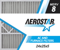 Replacement of Carrier Pleated 2 24x25x5 24x25x5, Air MERV 8, Filter, Aerostar Box