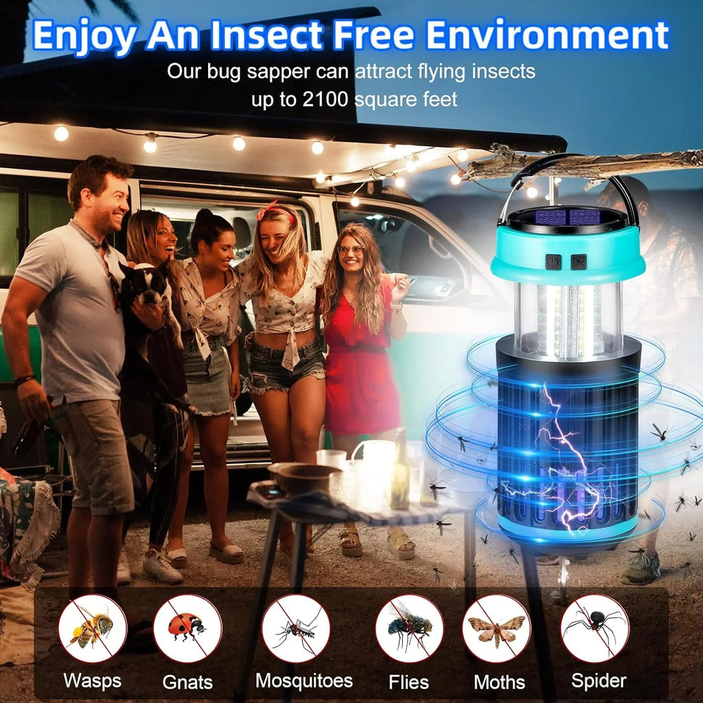 Zapper, Mosquito Zapper Solar for Zapper in Home, Trap Bug 3 for Home, Bug G·PEH 1 exterior Backyard, with Rechargeable Light Camping Zapper Fly Bug Waterproof, Indoor Emergency exterior