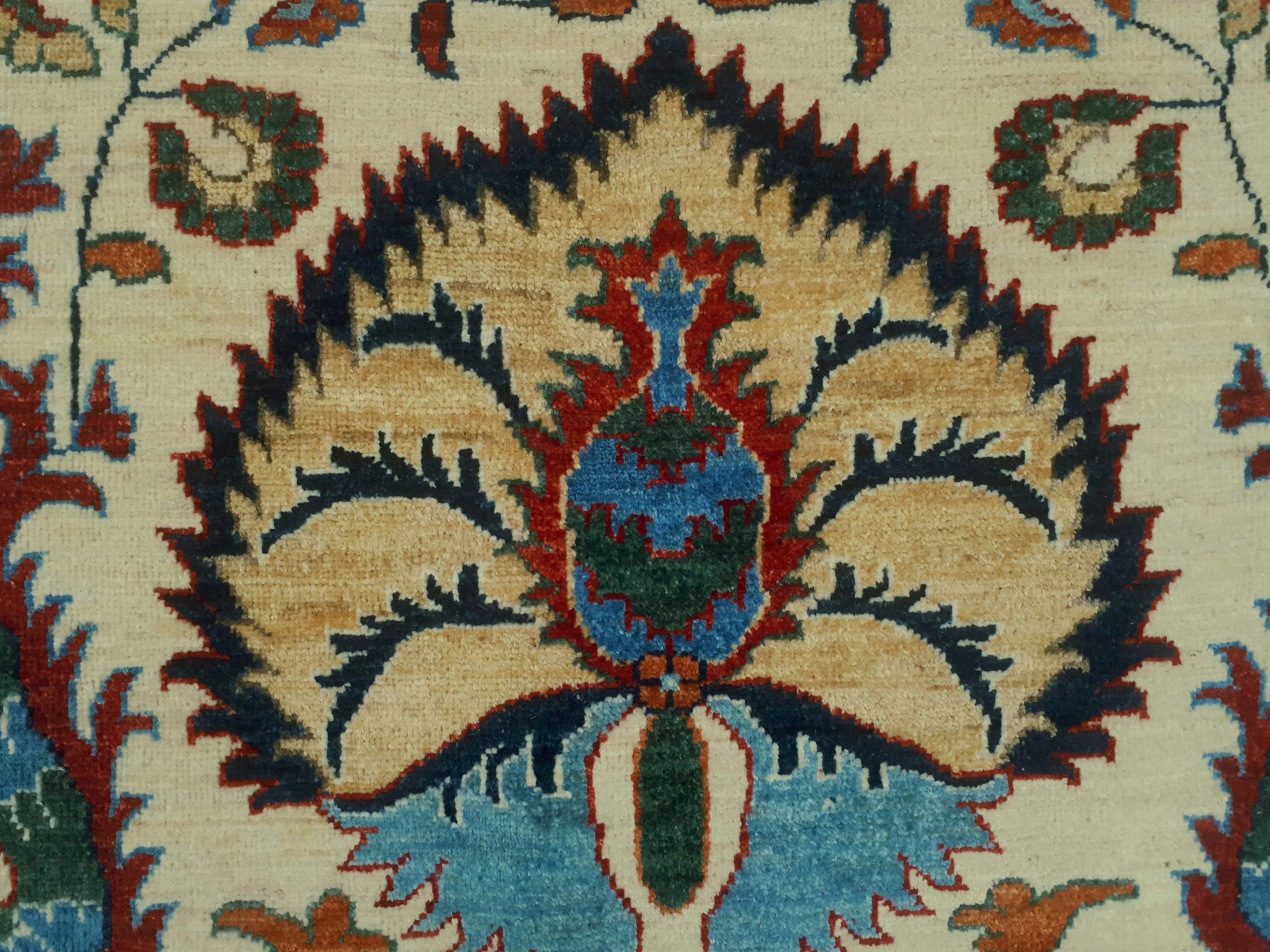 9'9" Matias Red/Ivory Rug, x Aria 13'9"