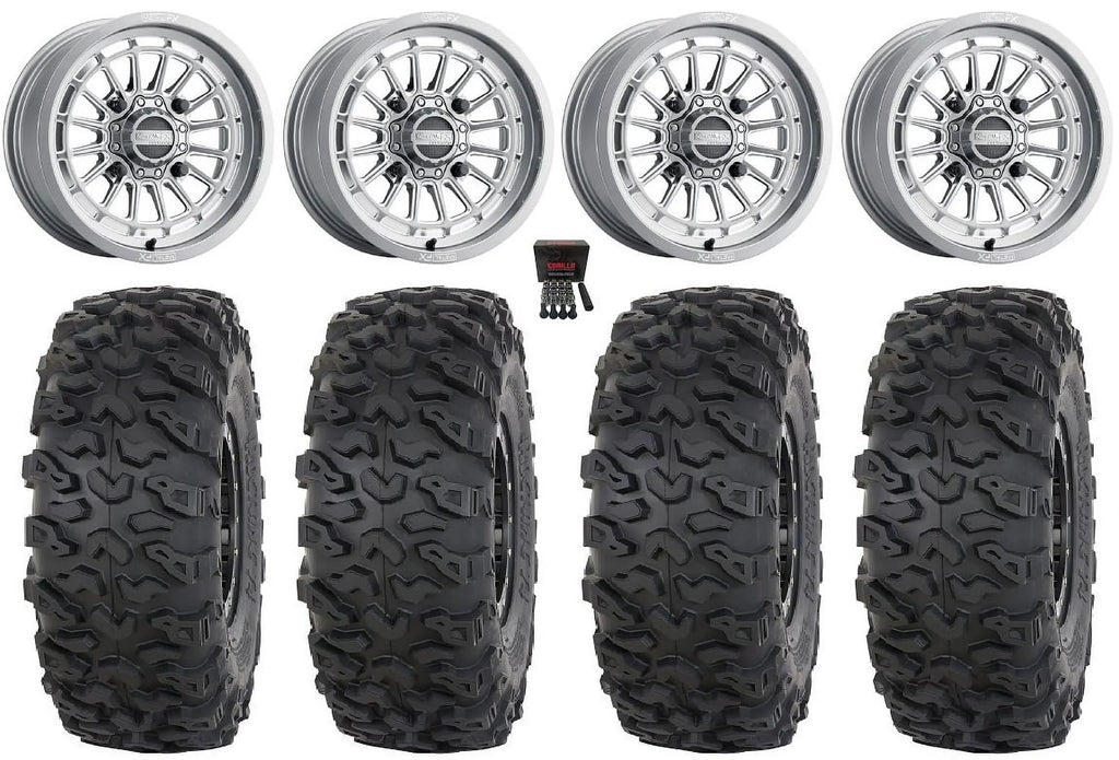 Pioneer Can-Am Tires Roctane Talon 1000 Gm Delta 15" T4 Maverick / Honda X3 MetalFX / Cut Wheels 30" Contrast
