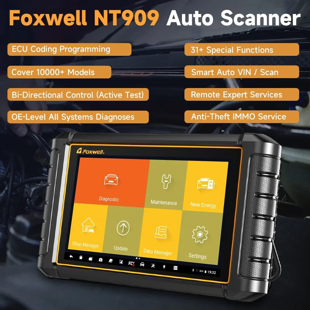 NT909 Control Tool FOXWELL ECU Scan OBD2 Bidirectional TPMS Code Key Scanner Diagnostic Scanner Coding Programmer Reader