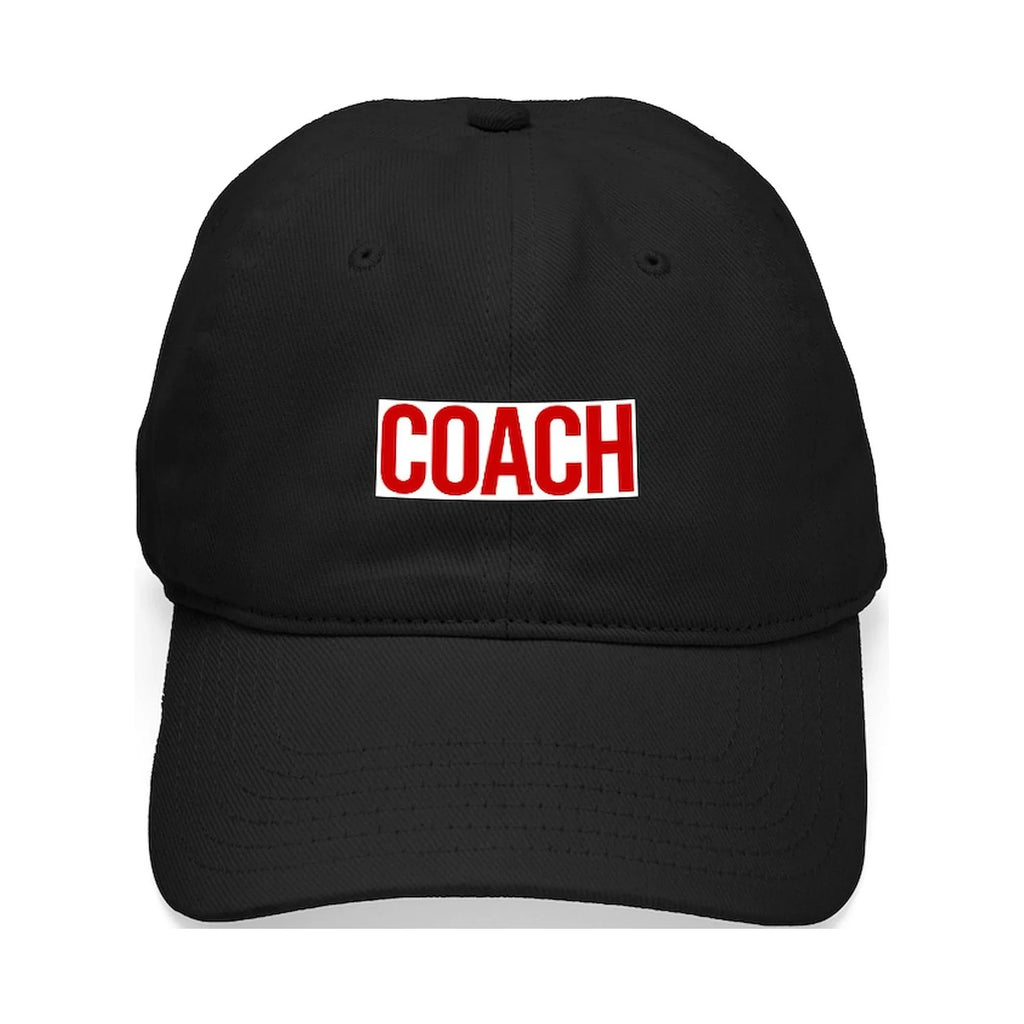 Printed Black CafePress Black Adjustable (Red) Cap - Hat Cotton Canvas Coach Baseball -
