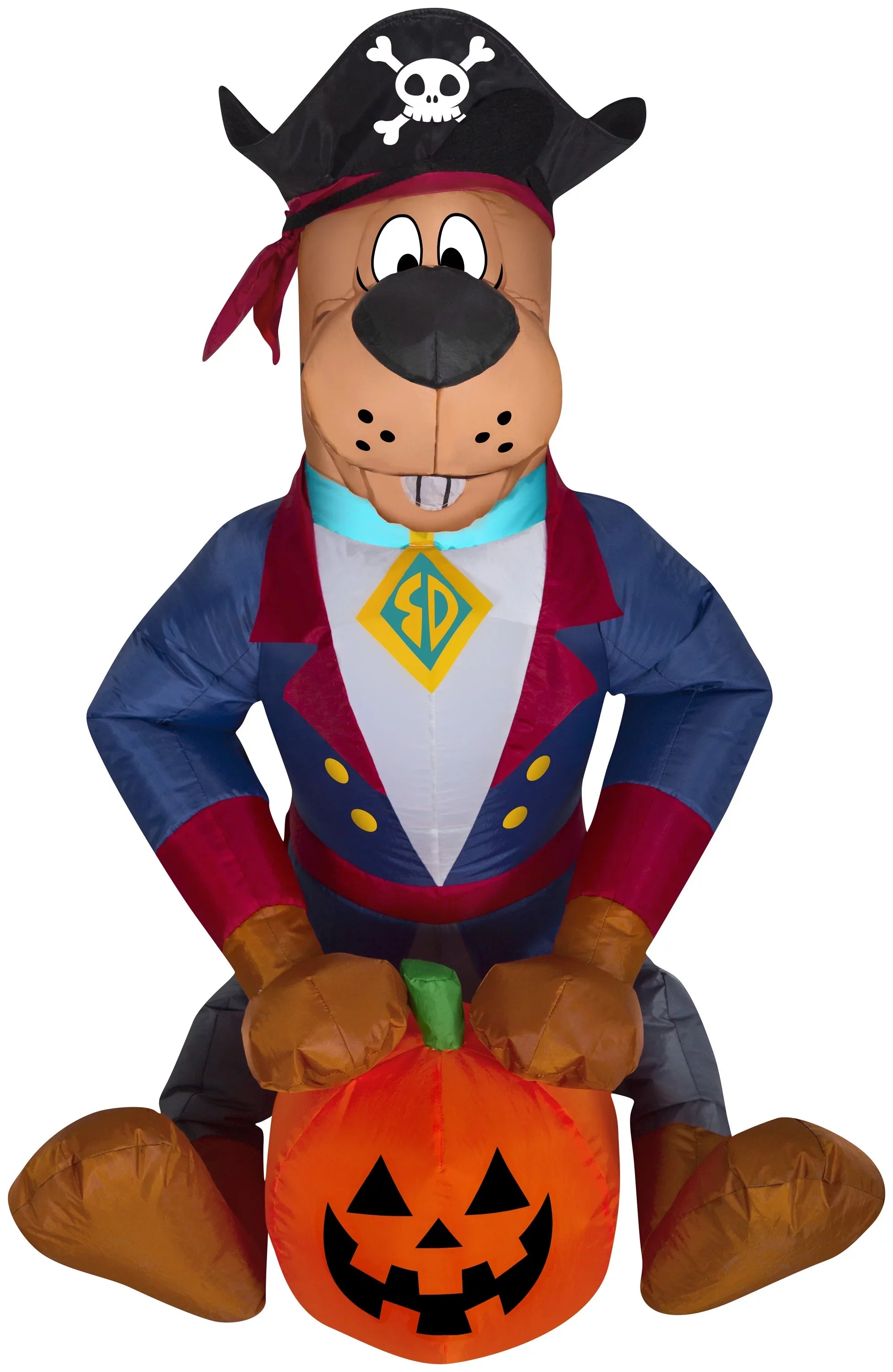 Scooby Tall, ft Inflatable as 3 Multicolored Pirate WB, Gemmy Airblown