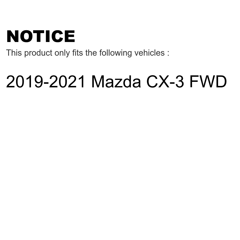 Coated 2019-2021 Front FWD Rotors - Pads CX-3 Mazda Auto Slotted Brake Rear For Transit And Semi-Metallic Disc Kit Drilled KDS-100840