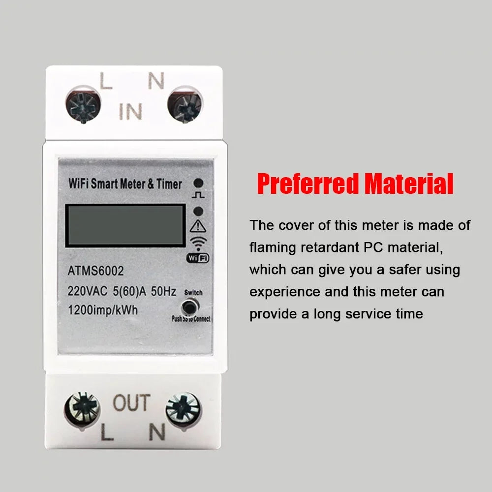 Energy Manual Reading Mobilephone Meter Need APP Meter Remotes Home WiFi Intelligent Home Control Meter Intelligent Walmeck Intelligent Electric Meter No Meter Timer Electric Electric