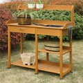 Natural Potts Planters Fir Bench, Deluxe Potting &