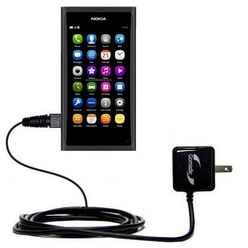 power Nokia - Wall Gomadic output for Home AC convenient, a plug N9 Uses design - with TipExcha foldable Charger High suitable Compact the Intelligent