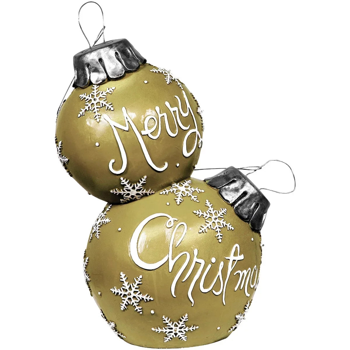 Gold 30 Lights In. With ZTY138M Merry Ornaments Stacked Alpine Christmas LED