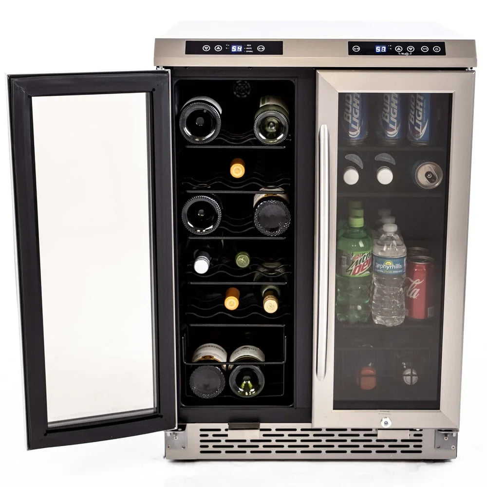 Dual-Zone Beverage Bottle 19 Avanti Steel Cooler WBV19DZ Wine Stainless 66 Center / & Can