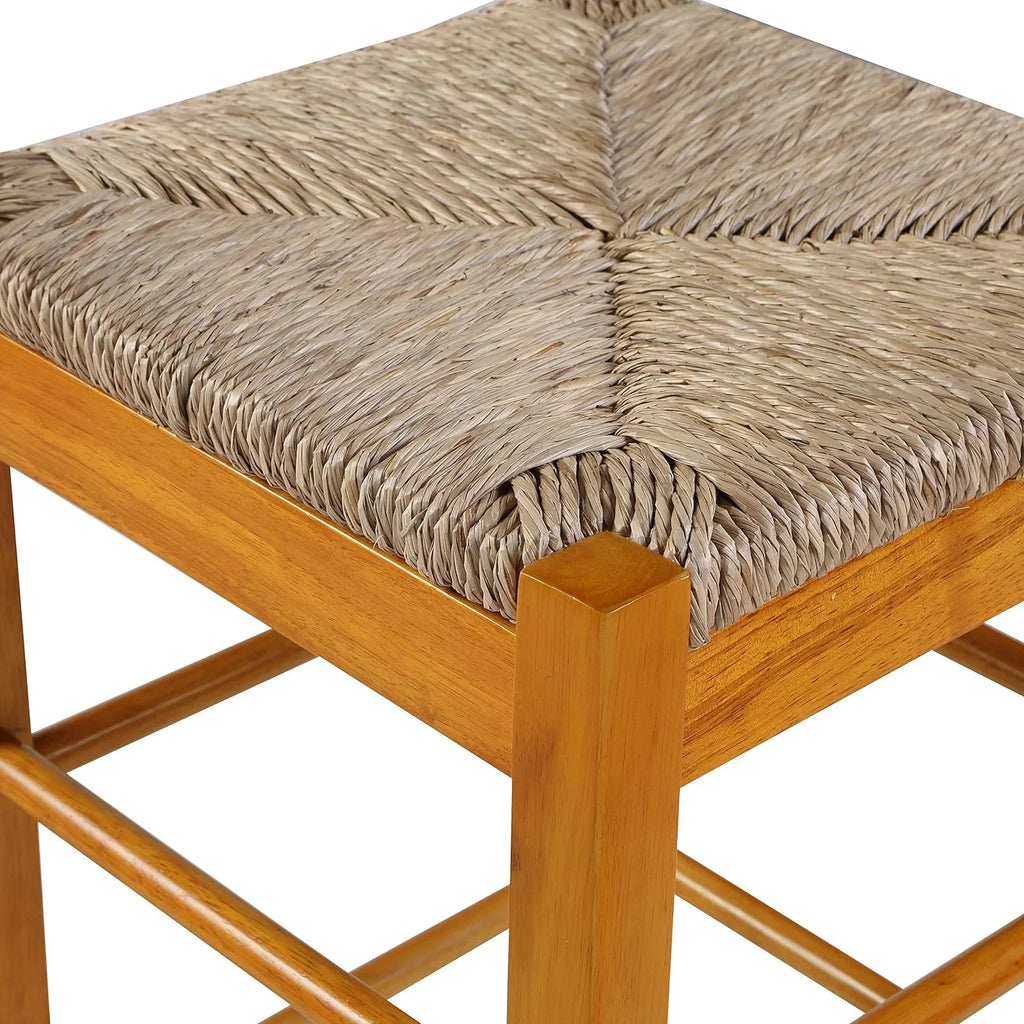 Brown Bar 29-Inch, Rush Height Stool, Seat Square