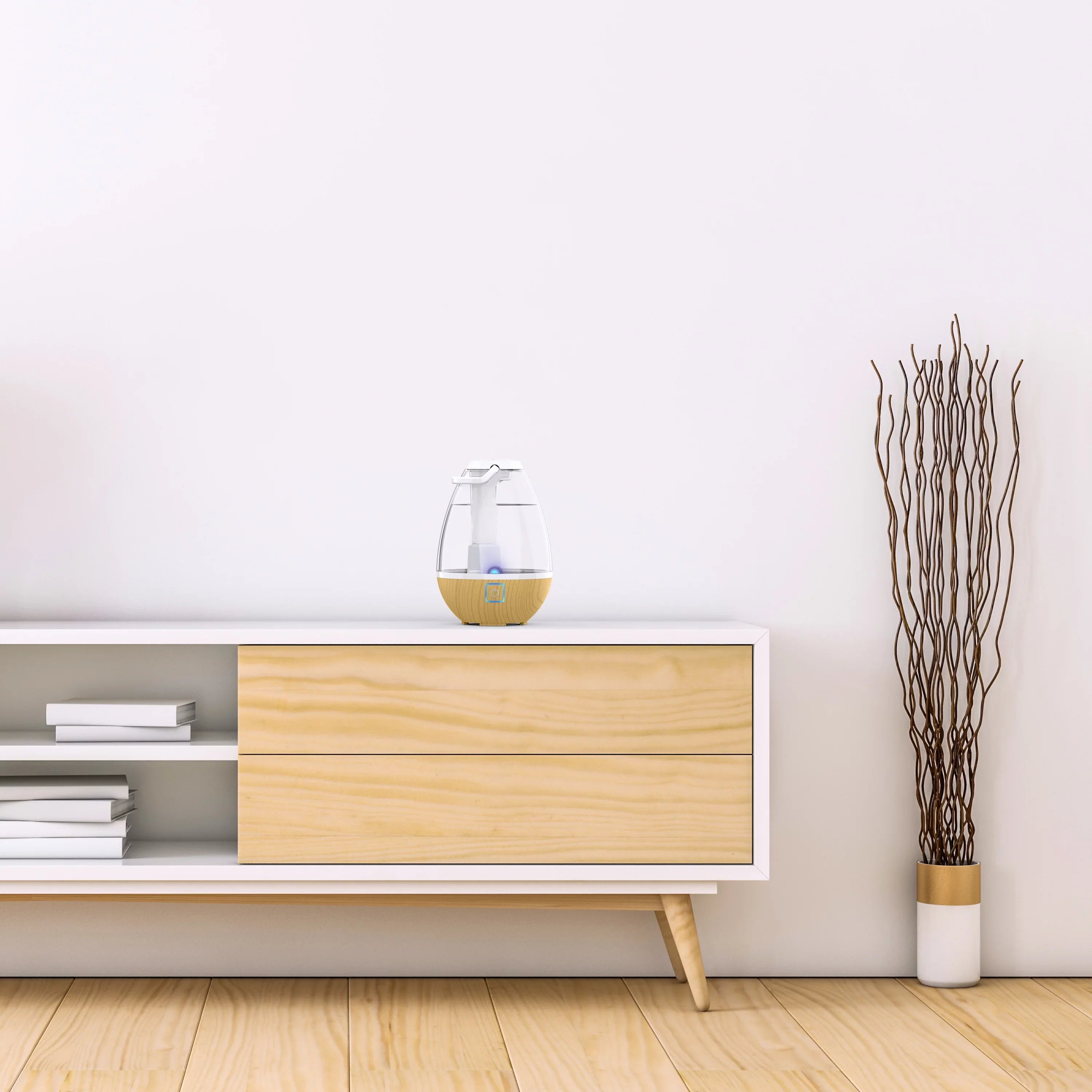 Ultrasonic Ash Image Mist Woodgrain Humidifier, Gallon Light Sharper (New) Cool 0.4