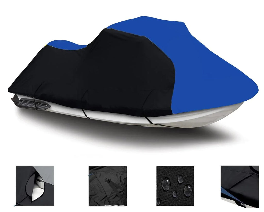 Watercraft 2012 15 2008 DENIER Jet 2014 600 2021 2011 LX Cover BLACK / 2009 2022 2007 2019 Ultra 2020 Cover BLUE Ski HEAVY-DUTY, 2013 2018 2017 2010 for 2016 Kawasaki Compatible PWC