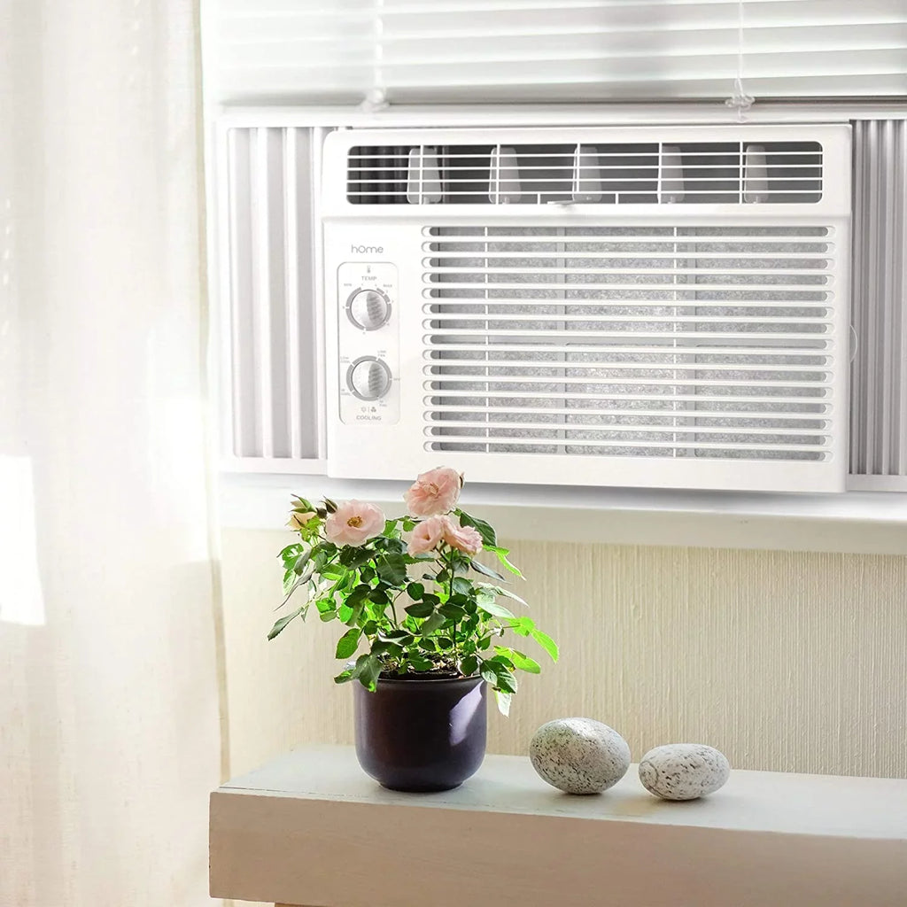 up Compact Ft. Reusable Speeds Washable Rooms Filter, and Window Mechanical 2 AC - Bedroom Control to Sq. BTU Easy Fan hOmeLabs Conditioner with 150 Air Cooling 2 Speeds, - Unit Ideal 5000 for