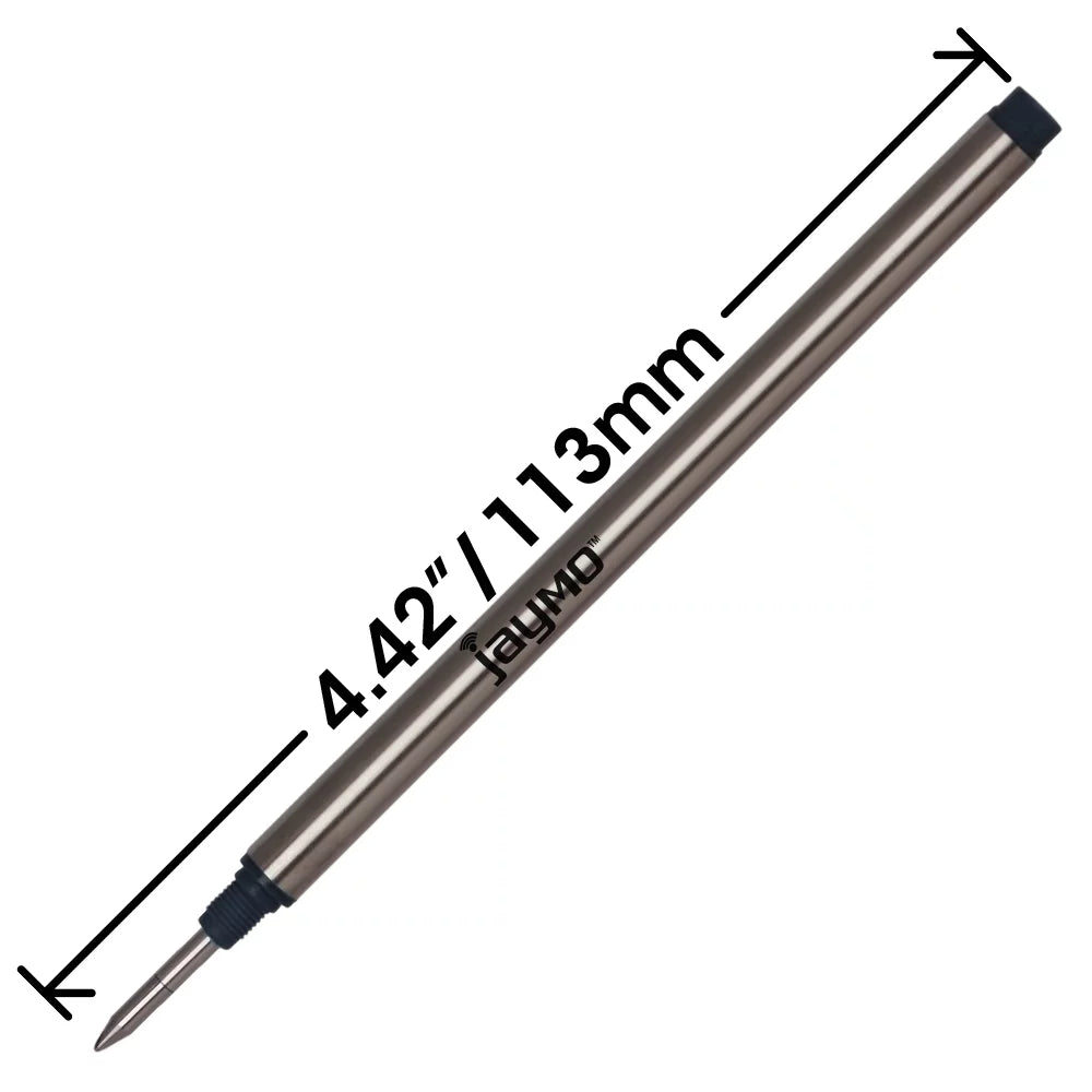 / 4.44 24 Refill - Montblanc 105158 Jaymo Black mm Replacement Measures - - Long for Rollerball 113 in Pen