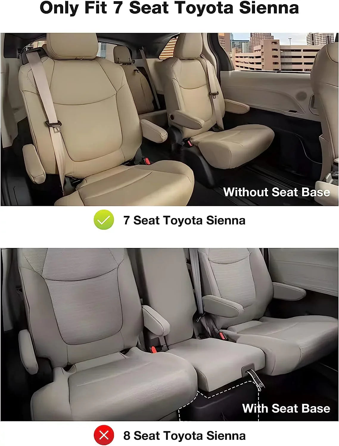 Toyota Sienna 3W climate Floor Seat 7 fit Mats Car All for Floor seat Sienna 7 Liner 2021-2024 TPE
