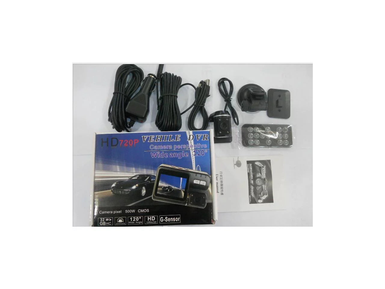 IR separated Chi Car I1000 driving Screen DVR Recorder lens I1000 black boxFull Remote + vision with 2" Camera Controller 1080P automobile 1080P twin Full HD recorder night