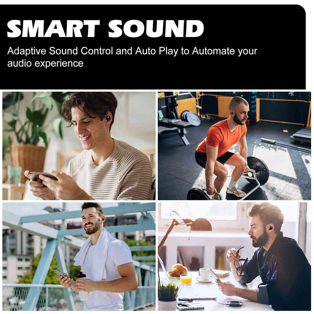 IPX5 liquid Resistance, Earbuds Bluetooth Bluetooth Black, Case, 5.2 UrbanX Charging (HD) + with Connect, Tab Wireless Balanced, Connection, True M8 Compatible Bass Boost Dual
