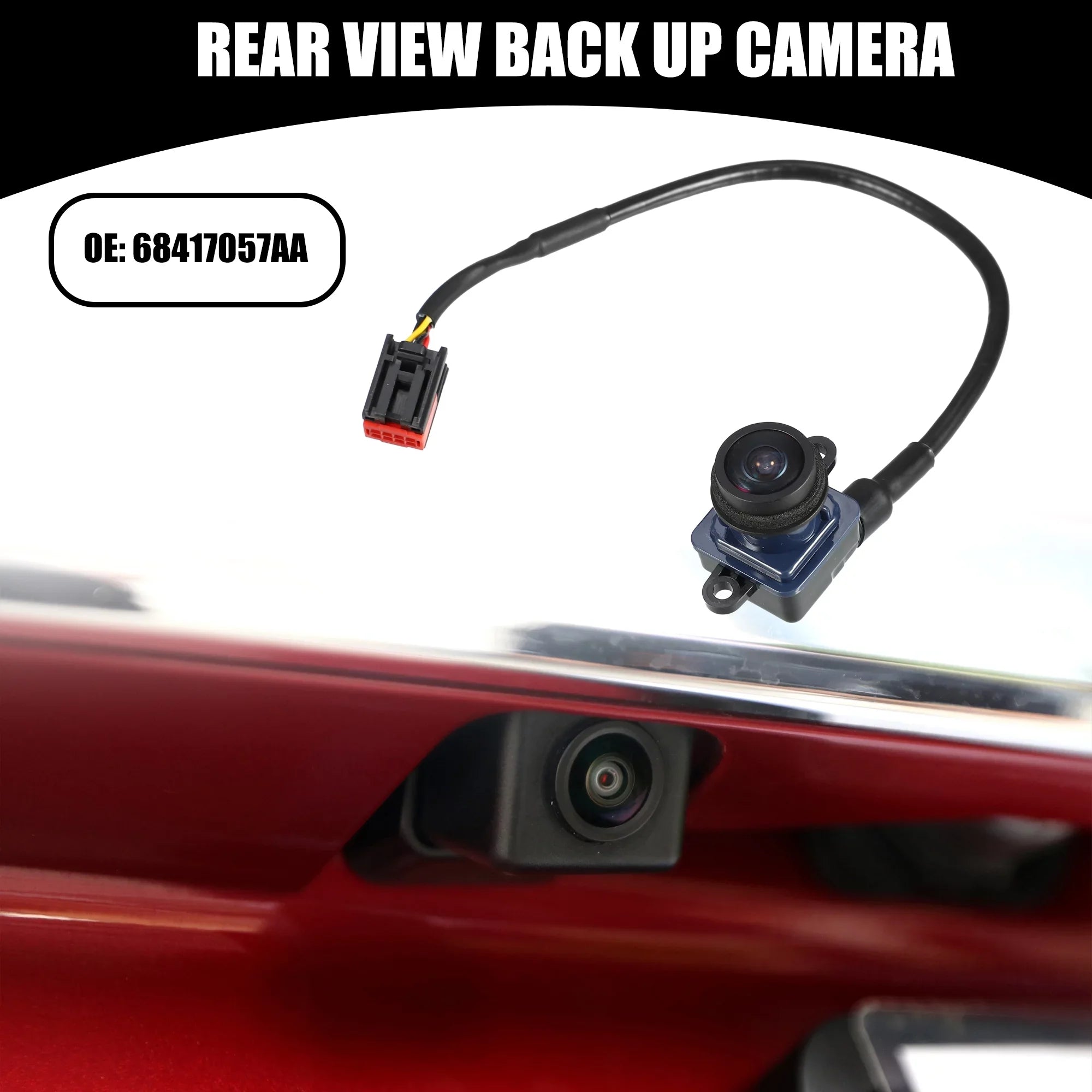 Rear Camera Up Back Ram for 3500 Black 2500 View ProMaster 2019-2021 1500 No.68417057AA Plastic