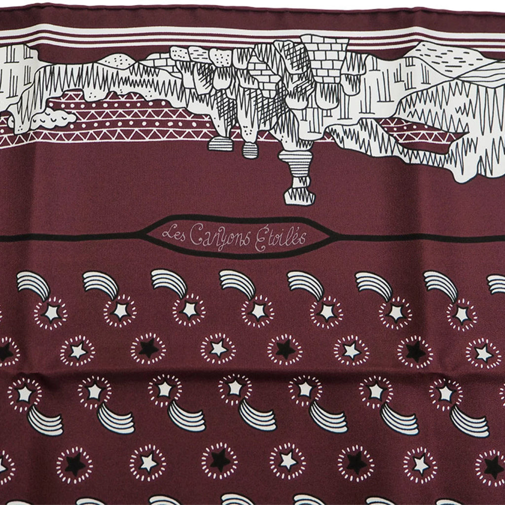 Nanatsu Stars the For Etoiles to (Like Carre Star HERMES From Not Petit New) Les Train Hermes Pre-Owned Limited Scarf Chief 55 Pocket Muffler Care Canyons Sale