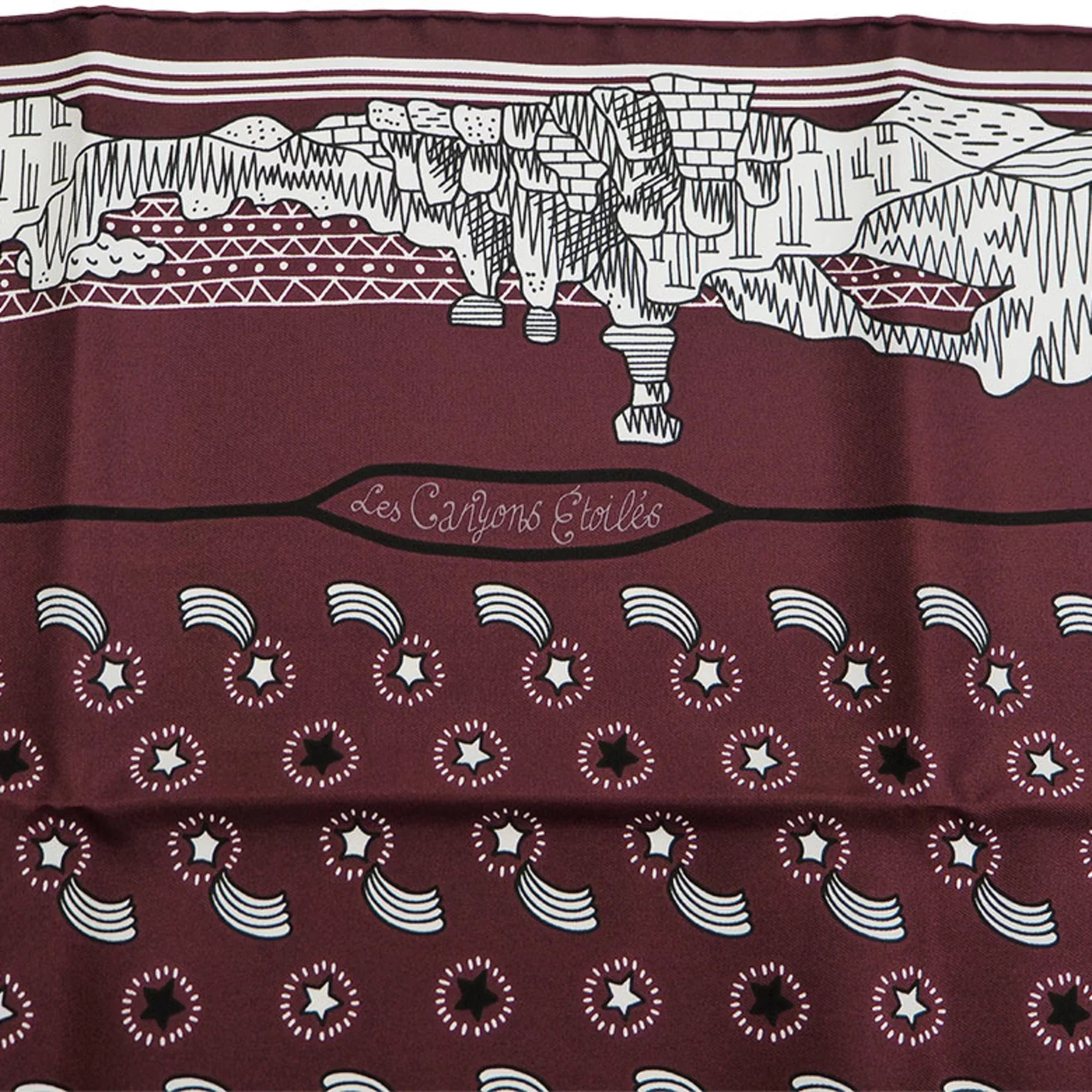 Nanatsu Stars the For Etoiles to (Like Carre Star HERMES From Not Petit New) Les Train Hermes Pre-Owned Limited Scarf Chief 55 Pocket Muffler Care Canyons Sale