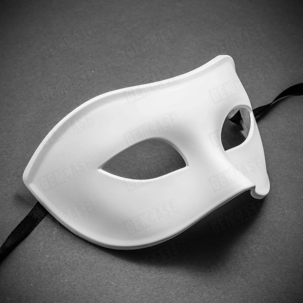 Plain Party Venetian Costume Mardi Masquerade Accessory Half White - Mask Face DIY Gras