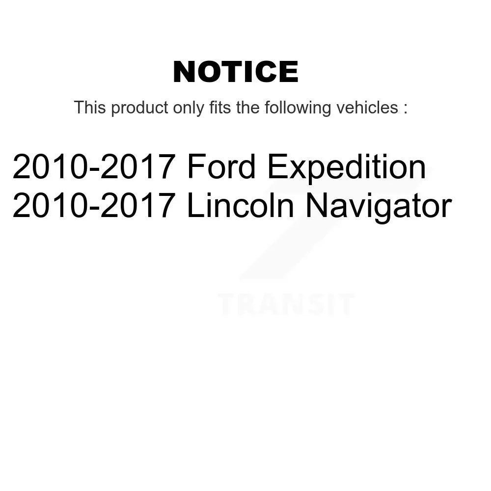 Front Auto Expedition Navigator Slotted KCD-100317P For Brake Pads 2010-2017 (10Pc) Rear Semi-Metallic Lincoln And Drilled Disc Kit Caliper Transit Rotors Coated