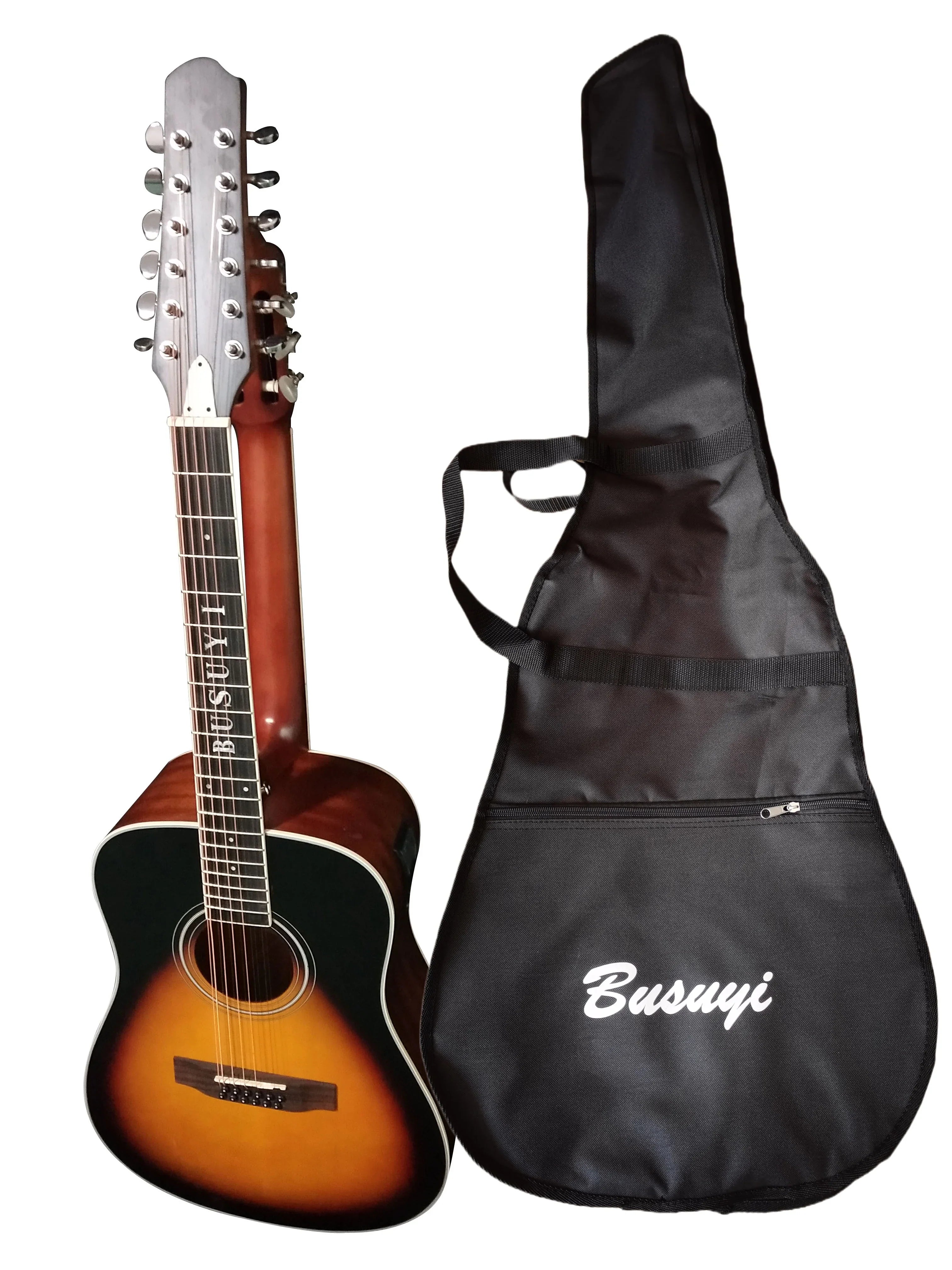 12/6 Sided Double Double Neck, Guitar 2021 Strings Sunset Acoustic PT Busuyi