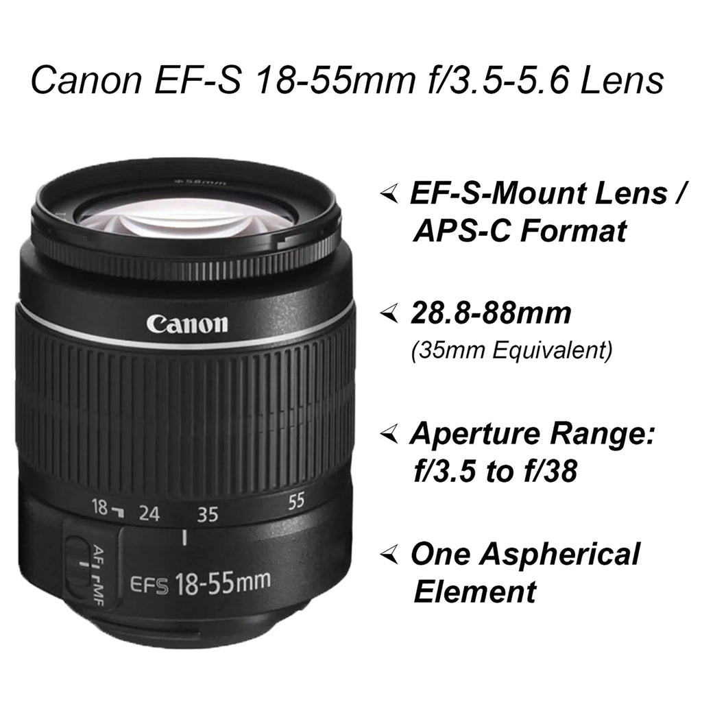 64GB ZeeTech Lens, 18-55mm, Camera DSLR with Tripod 90D and EOS SanDisk Backpack, 75-300mm Card, Accessory Bundle Canon Flash,