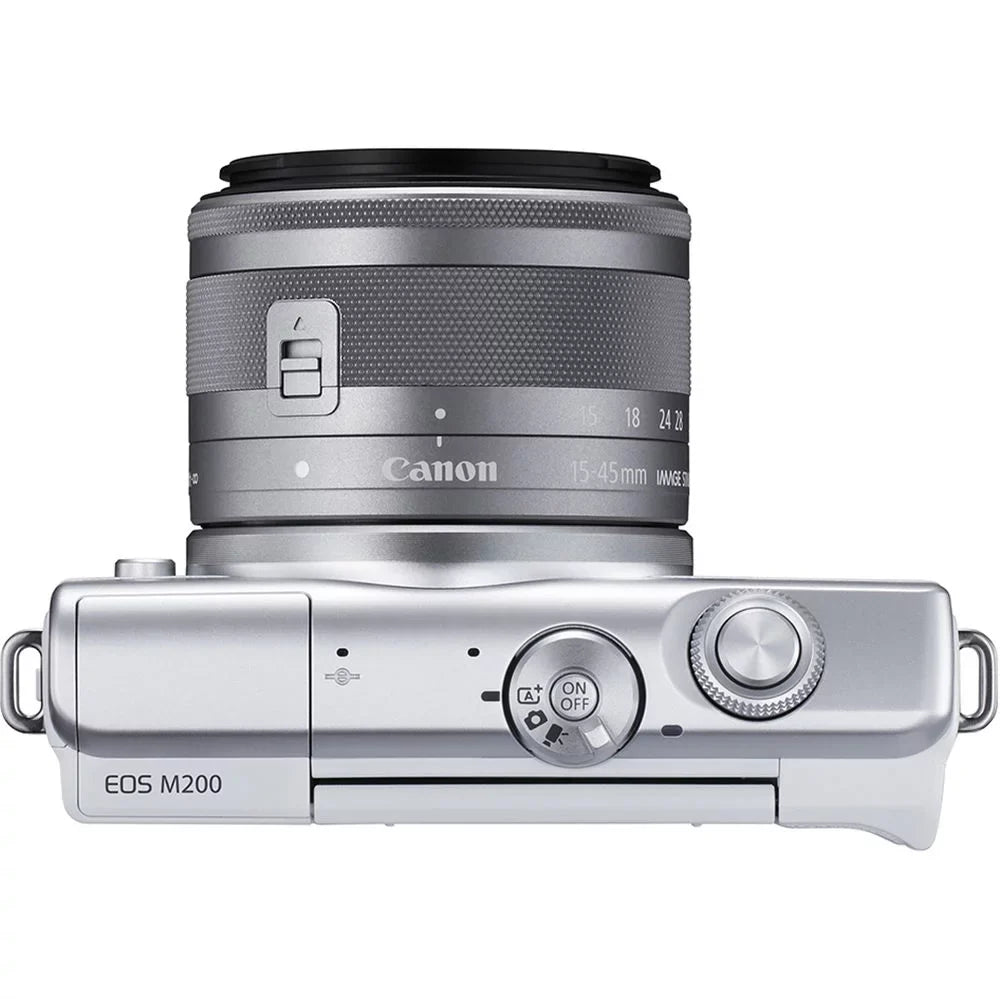 '- 64GB IS EF-S DSLR Camera Lens Version 15-45mm + International - KIT Included 3PC + Canon Canon (White)+ f/3.5-5.6 STM Original M200 Accessories Storage EOS All FILTER