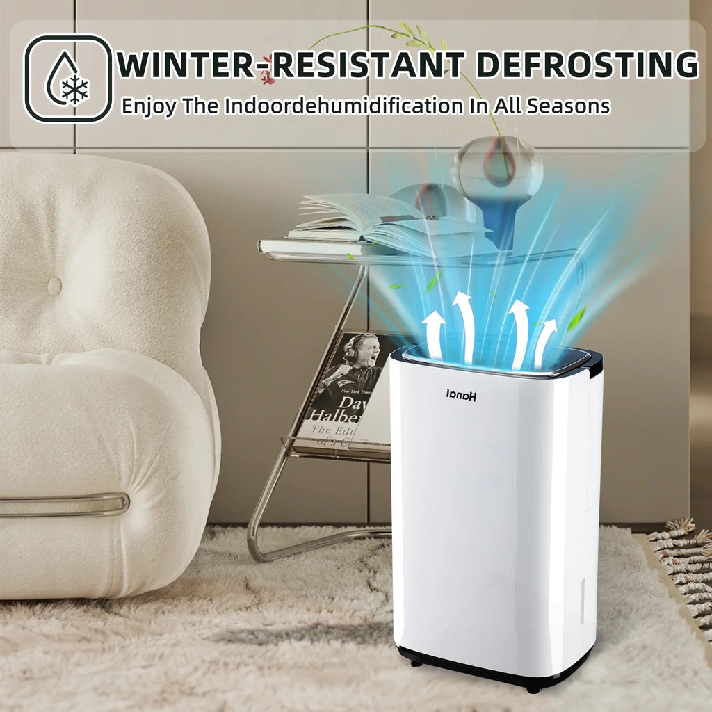 Basement "F, Pints with Moisture 95% WANAI Dehumidifier Home Sq.Ft,Protable and RH),White for 30 (95 Pints Drain Dehumidifier,1500 22 Removal Hose,Max