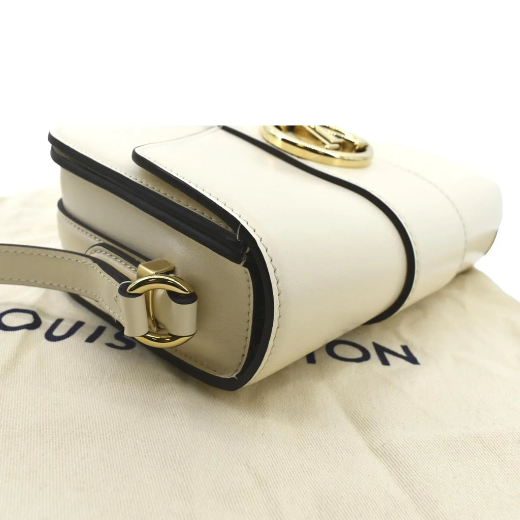 Pont Shoulder 9 Creme Calfskin Pre-owned Bag Leather