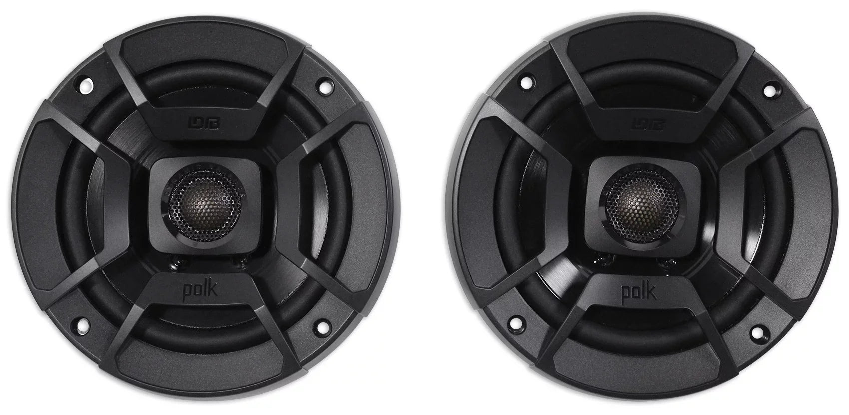 Rockville (2) Marine/ATV/Motorcycle/Boat Watt with Bundle (2) Speakers Audio RPB1 10 Polk Audio 5.25" DB522 600w Car