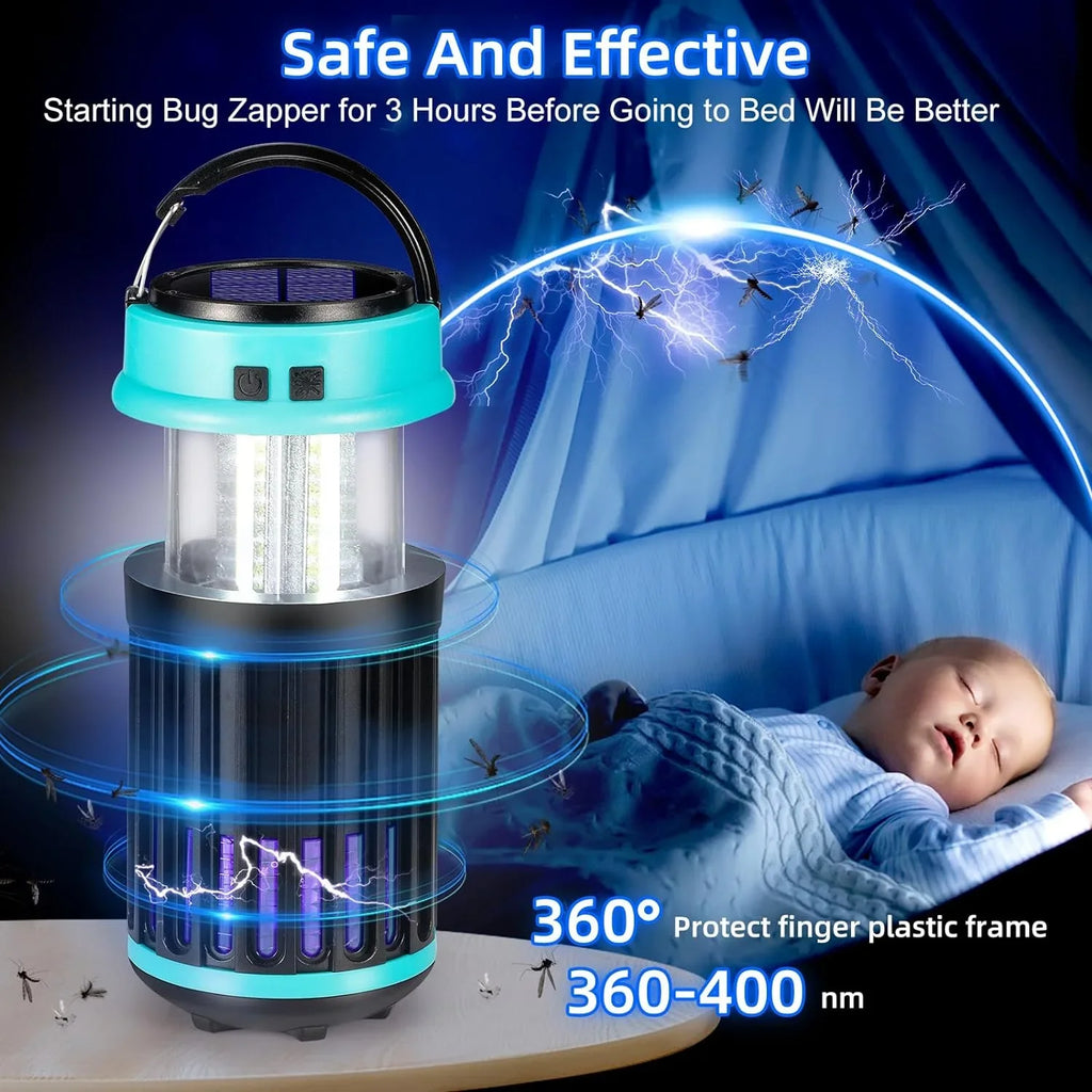 Zapper, Mosquito Zapper Solar for Zapper in Home, Trap Bug 3 for Home, Bug G·PEH 1 exterior Backyard, with Rechargeable Light Camping Zapper Fly Bug Waterproof, Indoor Emergency exterior