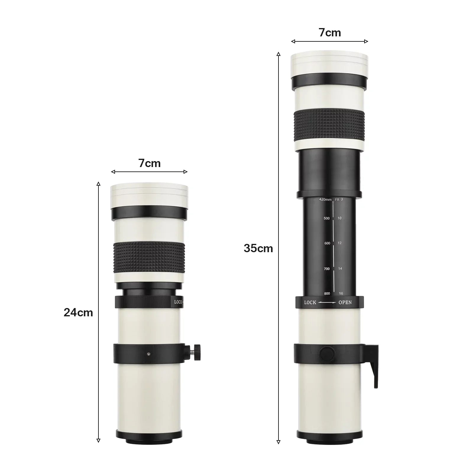 for Pristin F8.3-16 with 420-800mm Nikon Thread T Universal Telephoto Replacement Zoom Lens 14 Fujifilm Mount Cameras Olympus Super MF