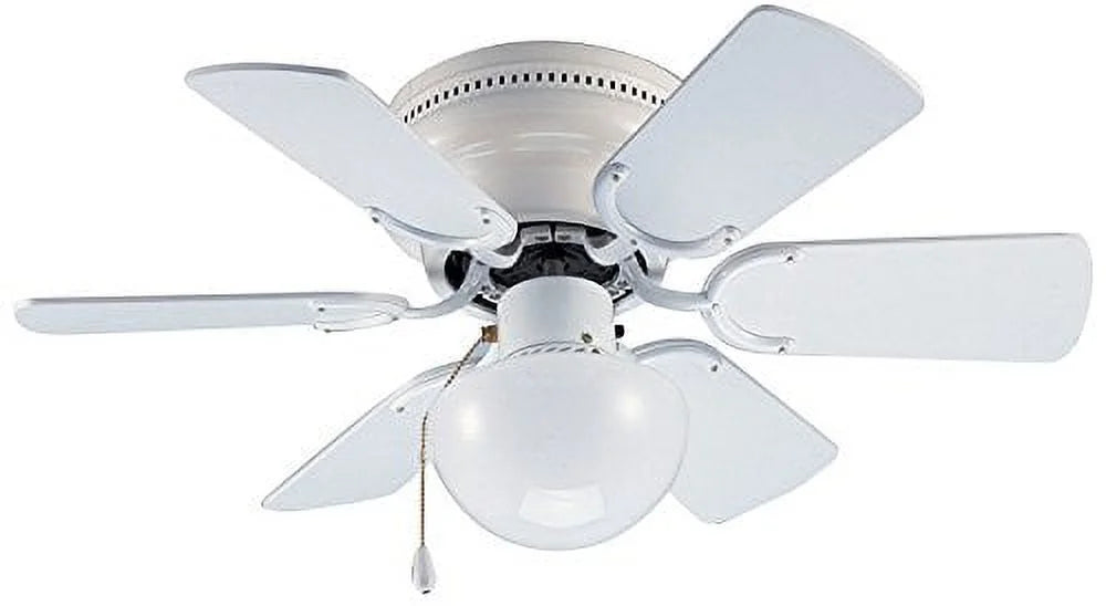 House with Arcadia Ceiling 30" White Gloss 23-8274 Mount Finish Hardware Fan Flush