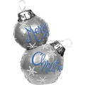 With Stacked Lights Merry ZTY140M In. Ornaments Christmas LED Alpine 30 Silver